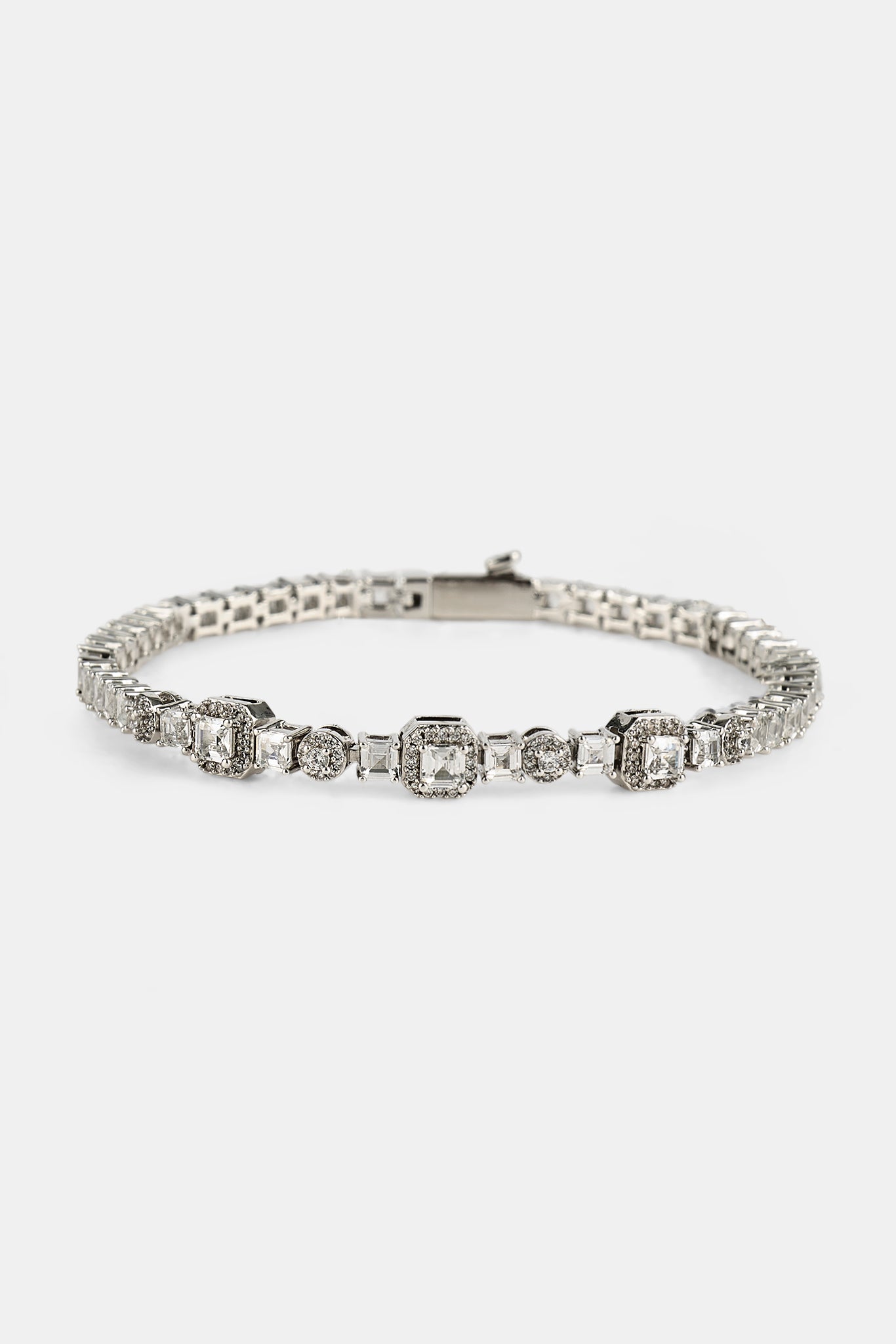 Eisbesetztes Tennisarmband mit mehreren Edelsteinen – 3 mm